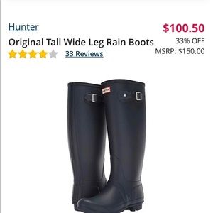 Hunter rain boots NEW